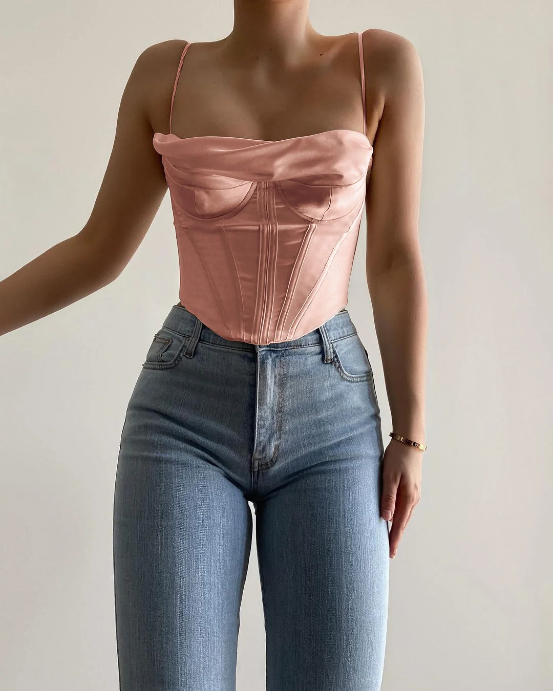 Giyu Sexy Mesh Satin Corset Crop Tops Women Camis Summer Pile Collar Spaghetti Strap Backless Camisole Padded Blusas Femininas jockey camisole