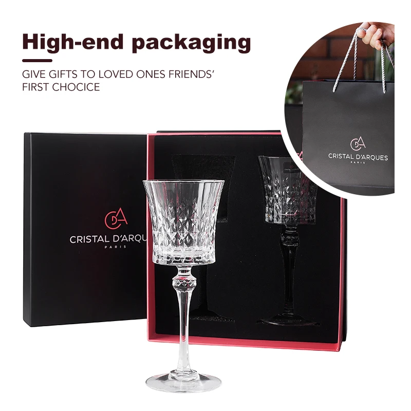 2 High-end White Wine Glasses Gift Box Packaging Goblet Family Gathering  Red Wine Cup Gifts To Friends - Wine Glass - AliExpress