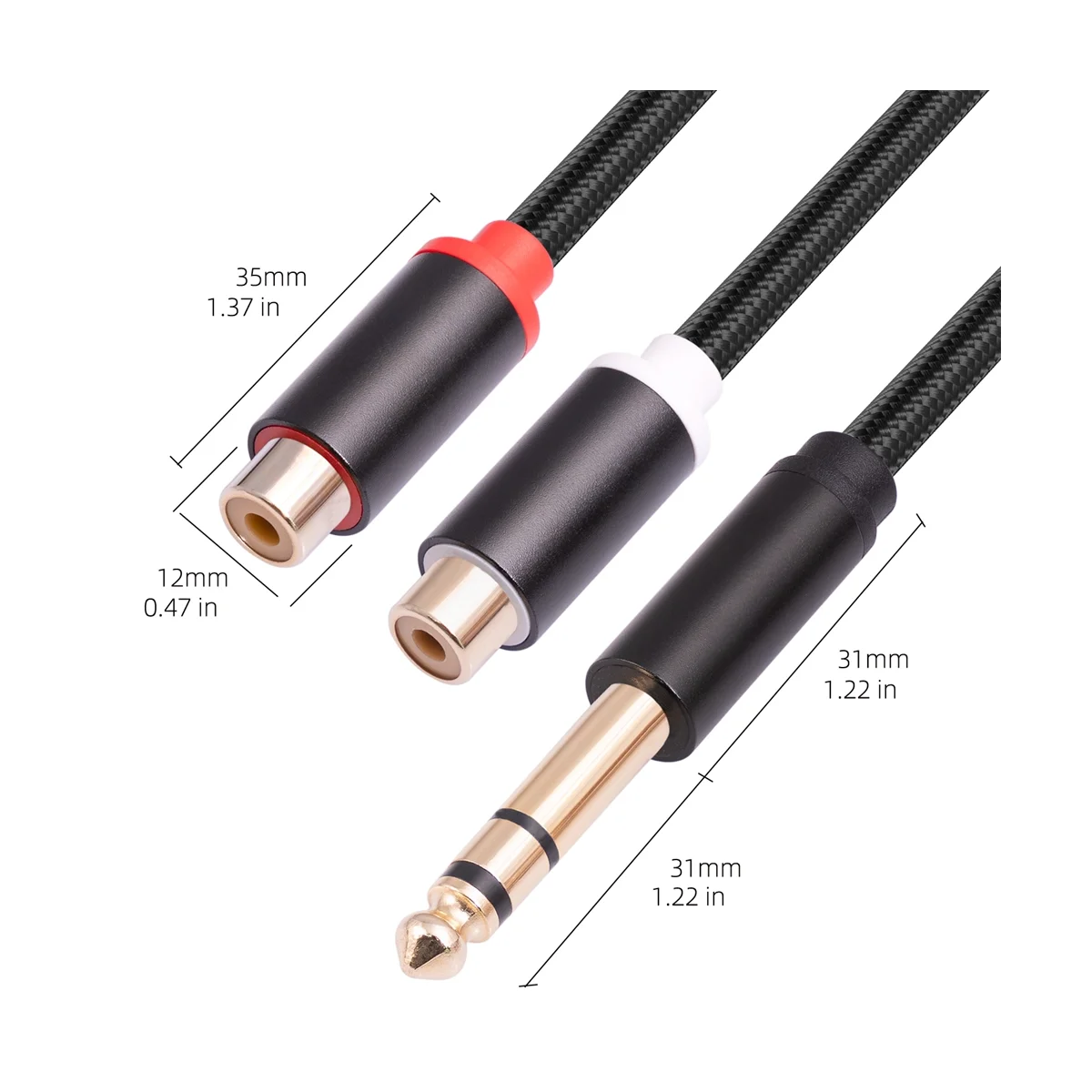 - RCA ͽ    ̺, RCA -1/4 ġ ø ̺, 6.35mm-RCA ̺, 6.35mm