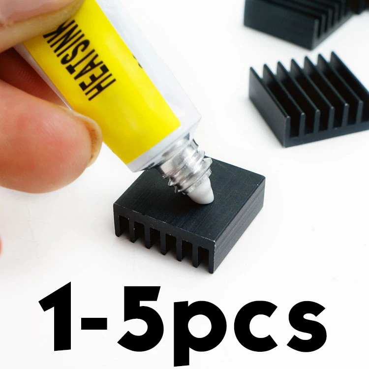 10 Dissipateurs Thermiques Uxcell 19x14x7mm Pour MOS/GPU/IC - Encoche Croix