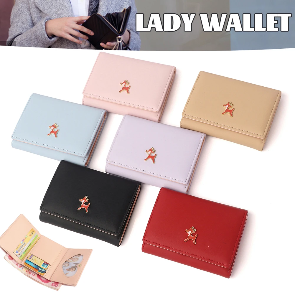 

Women's Tri-fold Coin Purse Muitifunctional And Portable Mini Wallet Birthday Gift Students Ins Style Clutch Bag Carteras Para