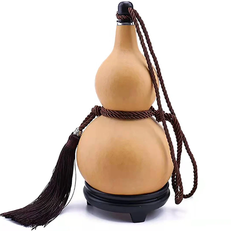 Botella de agua creativa de arte, soporte para bebidas, artesanía, decoración del hogar, Wulou Calabash, decoración de