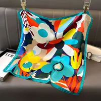 Fashion Print Silk Hairbands Scarf Women 2024 Spring New Elagant Floral Bandana Neck Kerchief Head Bands Foulard Female Scarfs 6
