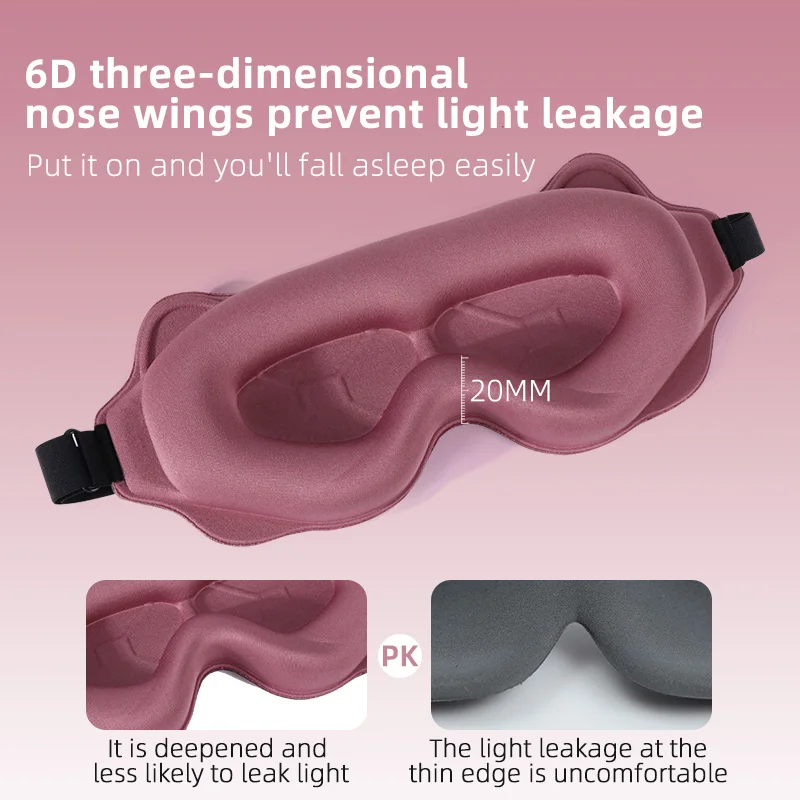 Ultimate Comfort 3D Light-Blocking Sleep Mask - Soft Padded Eye Shade for Restful Sleep