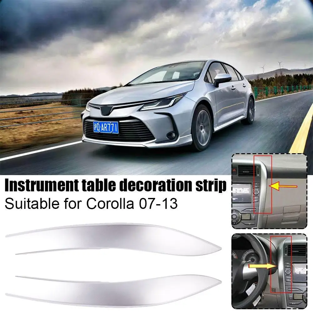 

Front Upper Left Or Right Central Dashboard Cover Trim Strip Silver 55435-02370 55436-02330 For Toyota Corolla Altis 2009-2 M0E4