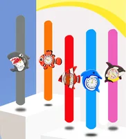 Lovely Baby Cartoon 3D Animals Boys Girls Kids Students Clock Unicorn Birthday Party Christmas Gift Children Study Time Watches 2