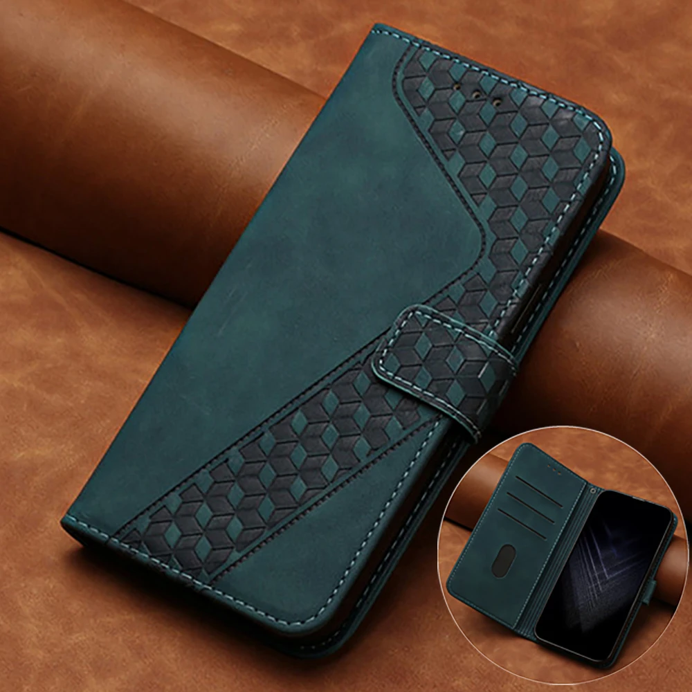 Leather Flip Wallet Case - Universal Fit
