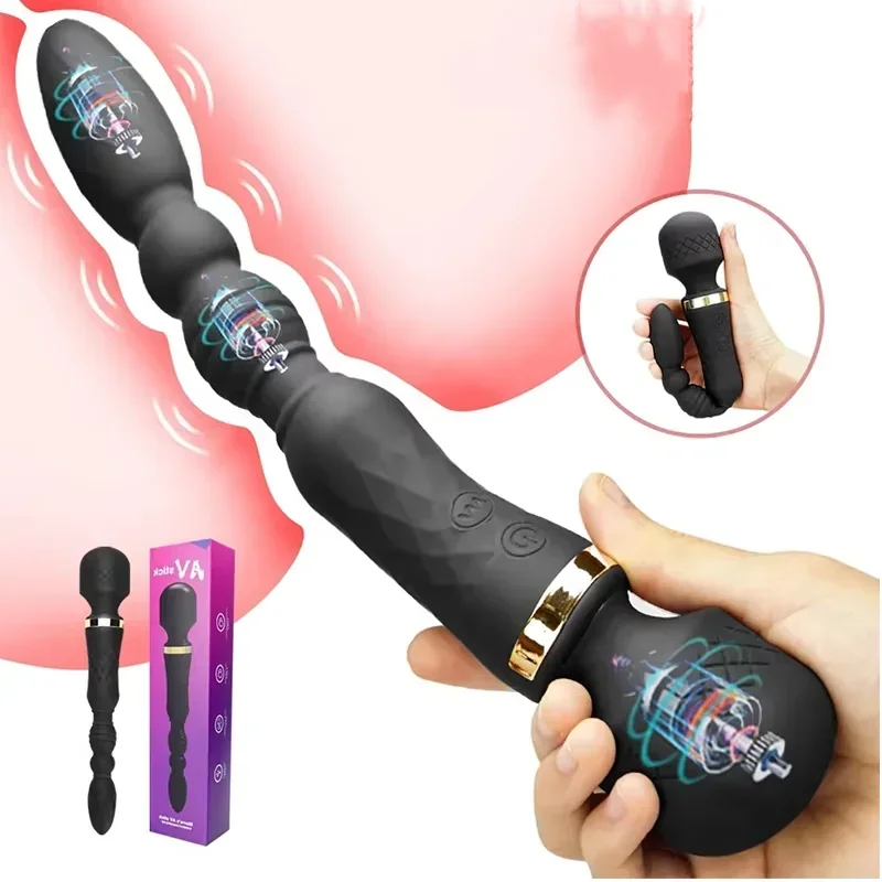 Dildo Sex Toys Double-ended Wand G-Spot Massager Stimulator Anal Plug For Couple Clitoris Stimulator Adult