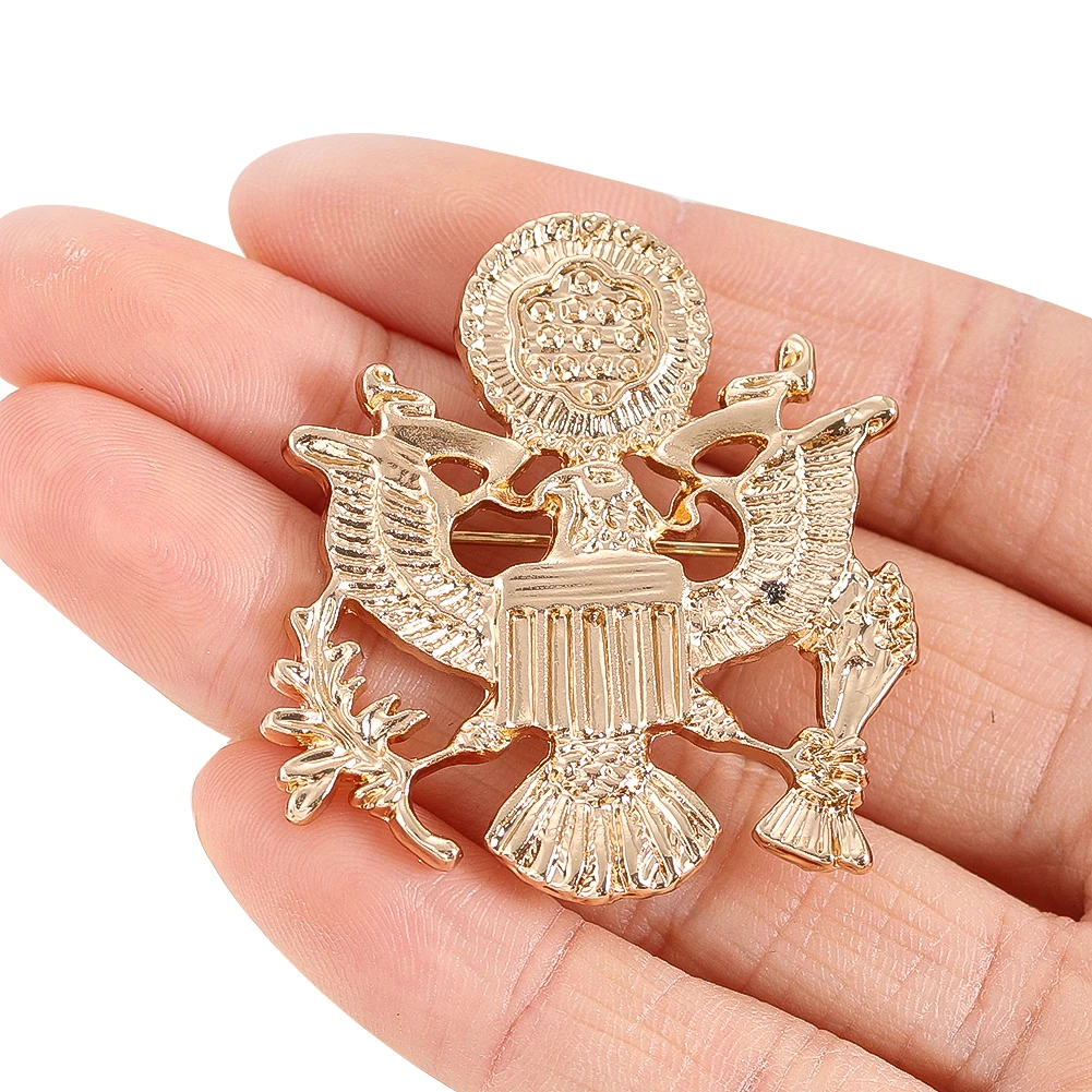 1PC US Army Eagle Brosche Kappe Emblem Kragen Blume Brosche Mode Metall Pin Temperament Blazer Zubehör – Detail 3