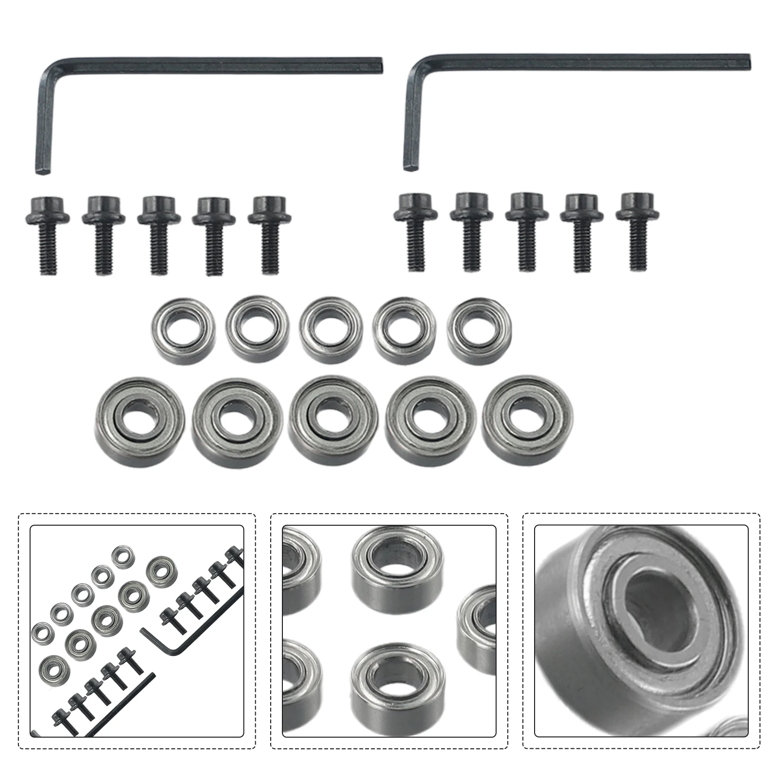 Router Bit Ball Bearings Guide Bearing Repairing Replacement For Wood Milling Cutter Hex Key Wrench High Quality