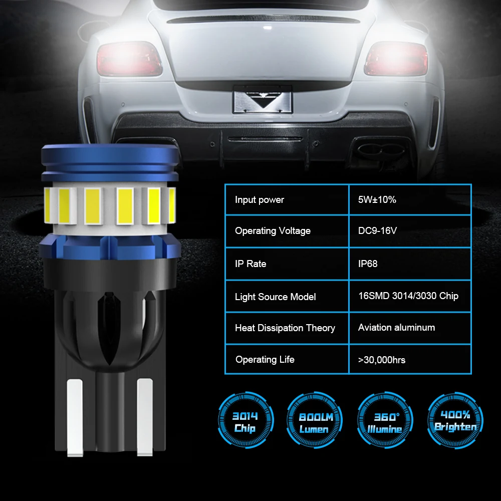 AENVTOL W5W LED ,  , ĵ DC 12V 168 T10 LED, BMW ̴  F54 F55 F56 R52 R53 R55 R56  , 2 