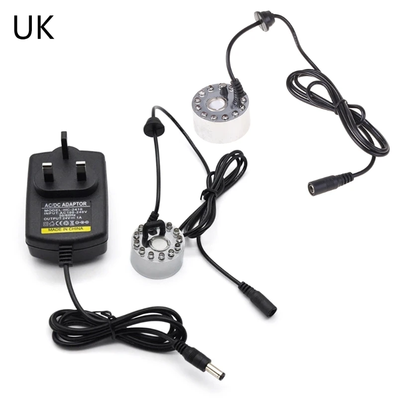 Ultrasonic Maker Generator Fogger Nebulizer Water Fountain Pond 12 LED Atomizer Air Humidifier 2