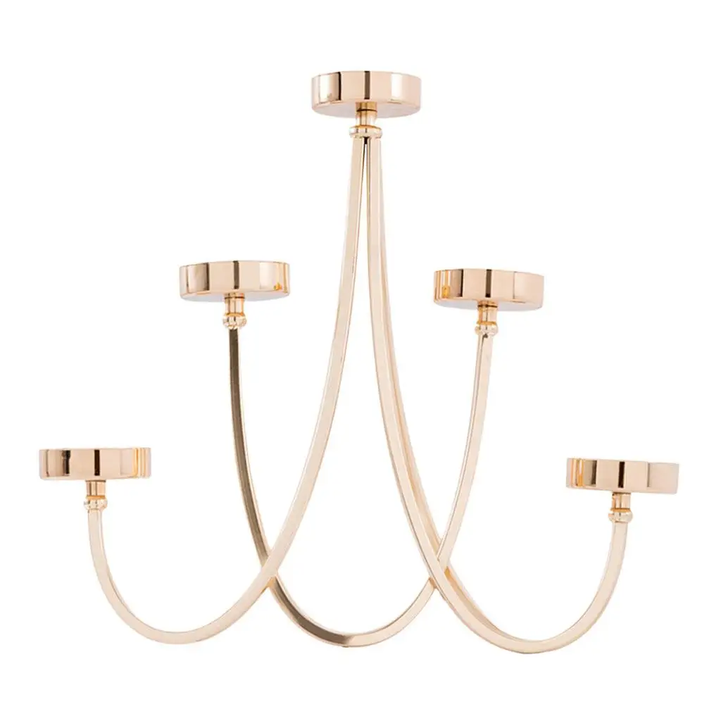 Nordic Iron Art Candelabra Retro Candlestick Holder Centerpiece