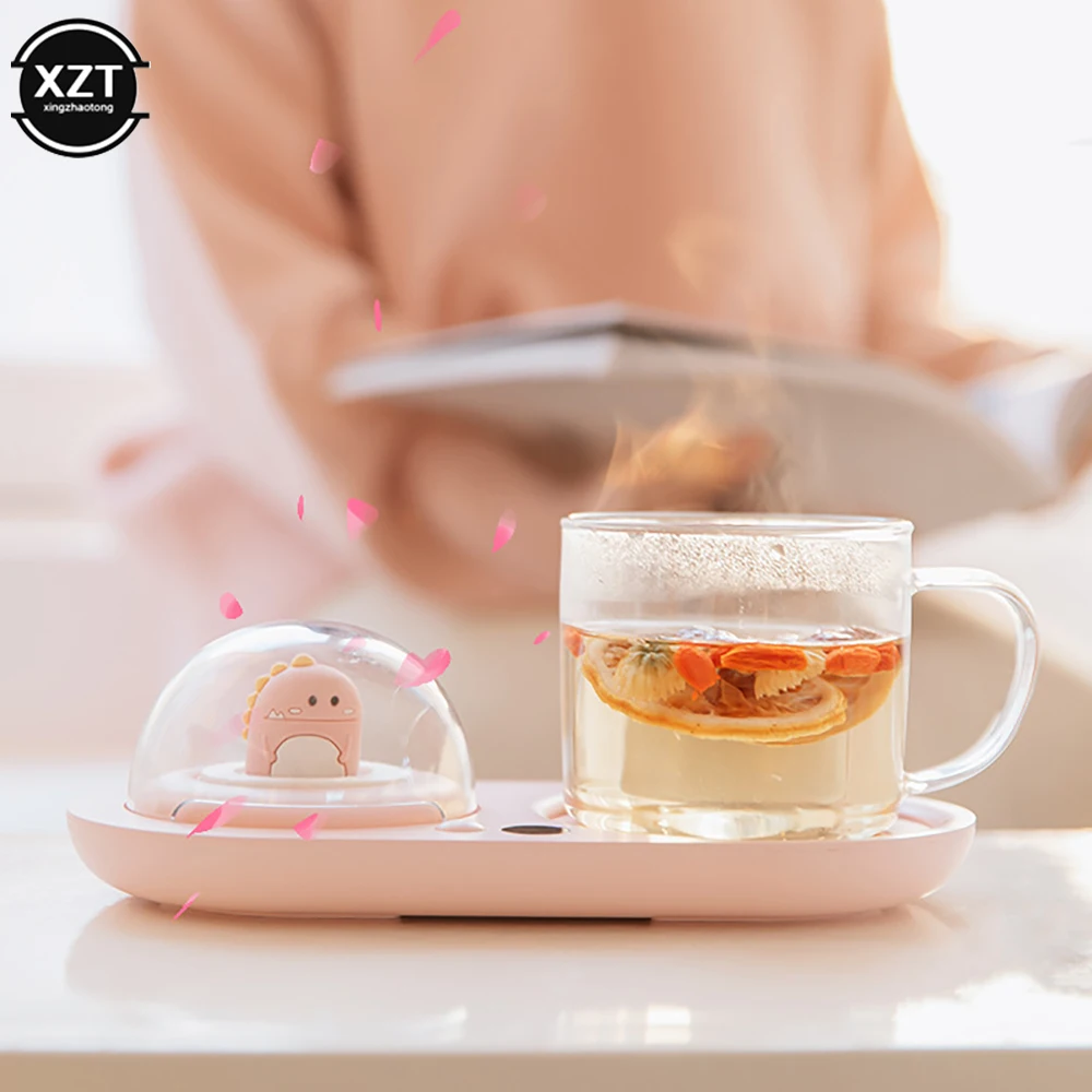 Creative Smart Coffee Mug Warmer for Milk Tea Water Cocoa Cup Warmer with Essential Oil Diffuser 3 Temperature Settings Gift