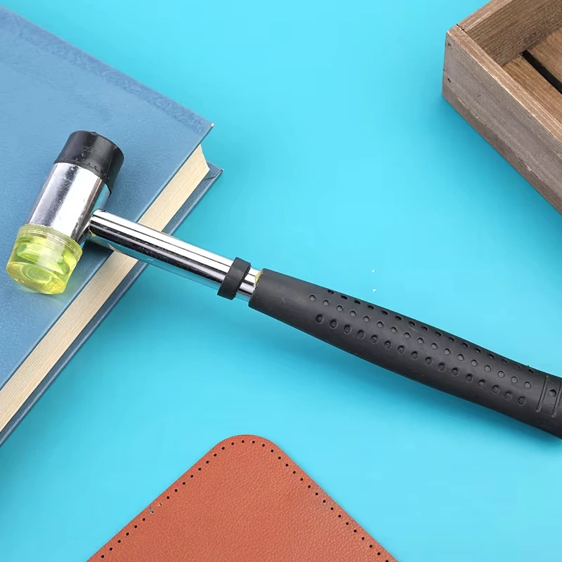 Rubber hammer 1Pc 25mm Double Face Soft Tap Rubber Hammer Multifunctional Hand Tool Hard Plastic Non Slip Plastic Grip Perfect Tool