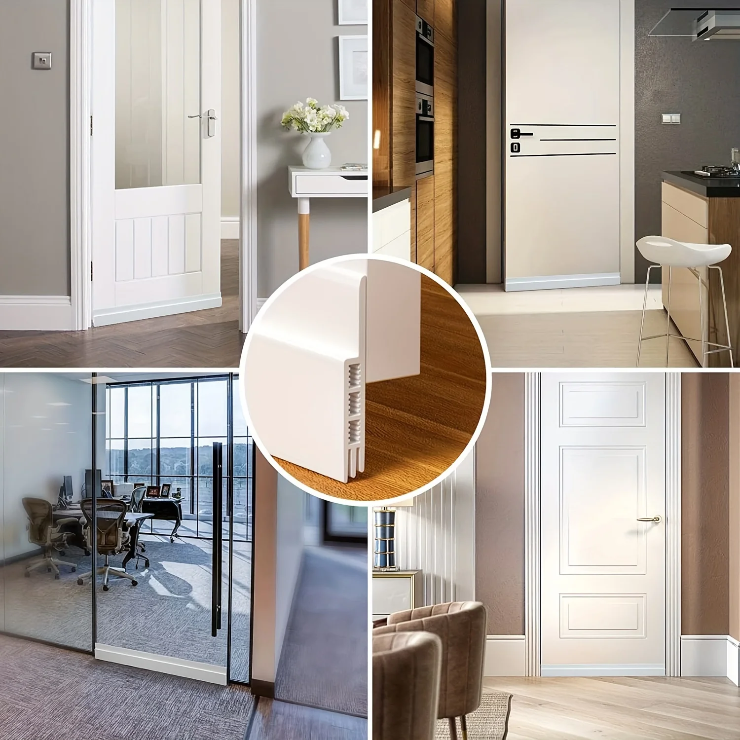 Door Bottom Sealing Strip 1Pc 1 Meter Door Bottom Sealing Strip Self-Adhesive Aoors And Windows,Sound Insulation, Windproof, Porous Sealing Strip