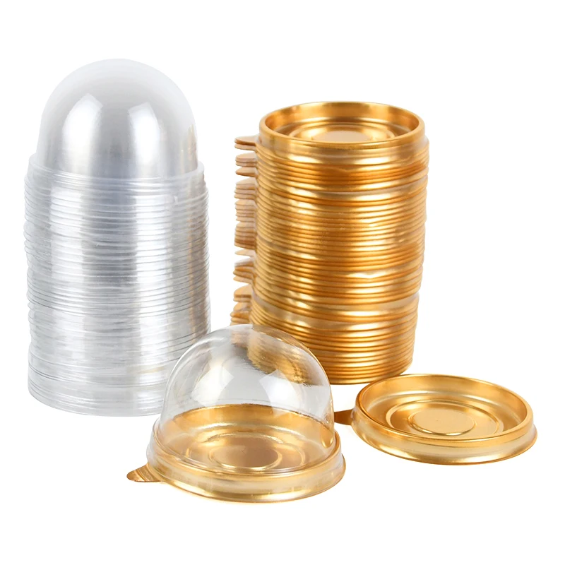 50 יחידות קופסת עוגה שקופה מיני קופסת מאפה קאפקייק קופסאות אריזה למאפה חתונה יומולדת מסיבת אספקה מתנה