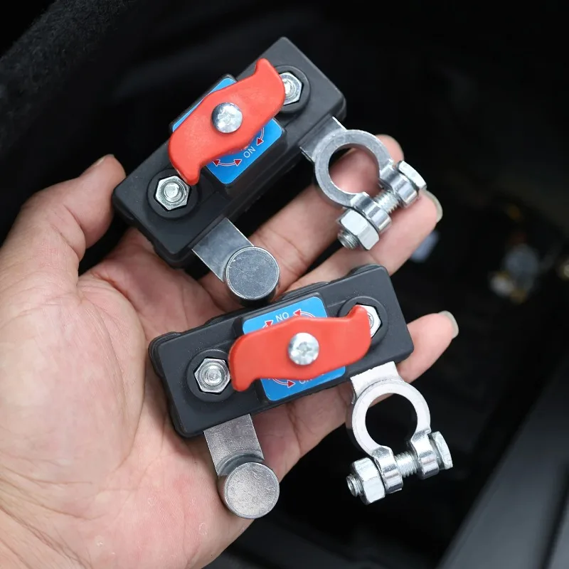 Battery Disconnect Switch Isolator for Car Truck Van Negative Terminal Cut Off with Knob Prevent Battery Drain During Storage