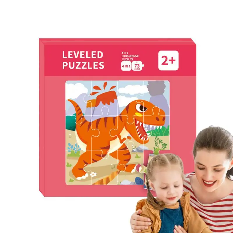 

4 In 1 Magnetic Puzzle Book Toddler Toys Folding Jigsaw Dinosaurs Animal Travel Games Early Education Toys Gift