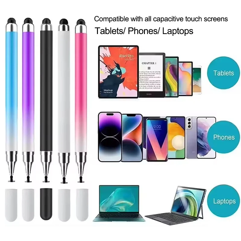 Stylus Pen Universal For Android IOS Drawing Capacitive Screen Touch For Xiaomi Samsung 2 in 1