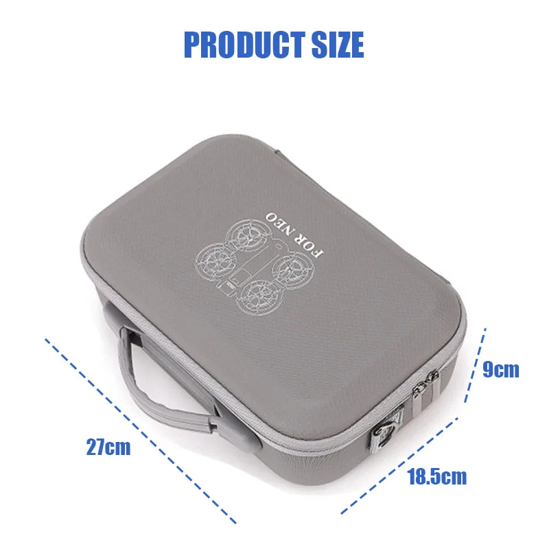 BKANO DJI Neo Fly More 콤보 드론 액세서리 보관 가방 PU 휴대용 핸드백 박스 여행용 숄더백