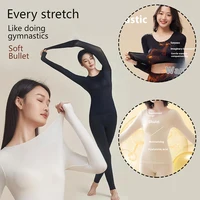 Sous-vêtement thermique femme vêtements d'hiver sans couture épais Double couche Lingerie chaude femmes ensemble de vêtements thermiques femme 2 pièces 2