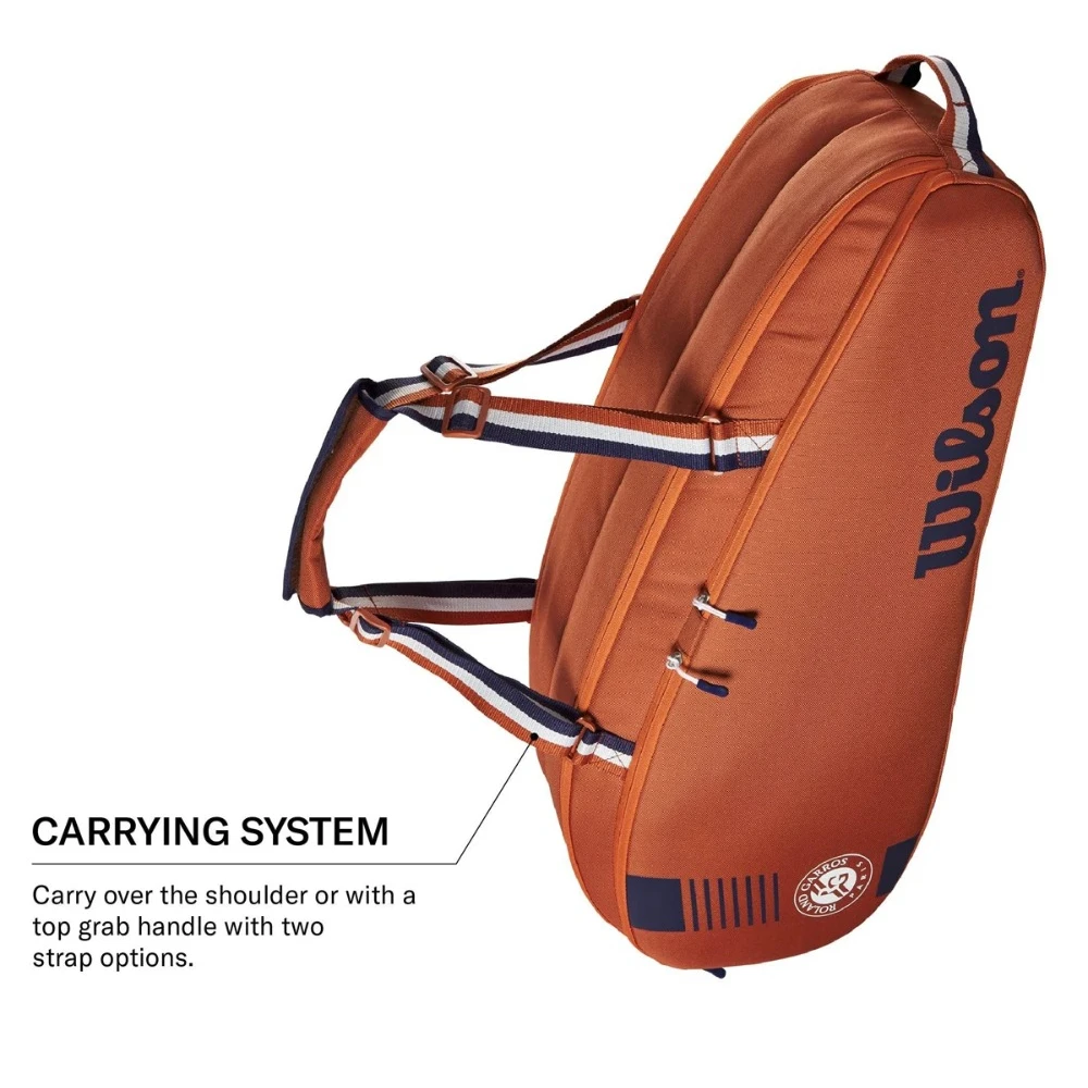 Wilson 2024 France Open Team 3-6 pcs Duffel Tennis Racket Bag Roland Garros Clay Court Tournament Tennis Racquet Bag Clay Navy