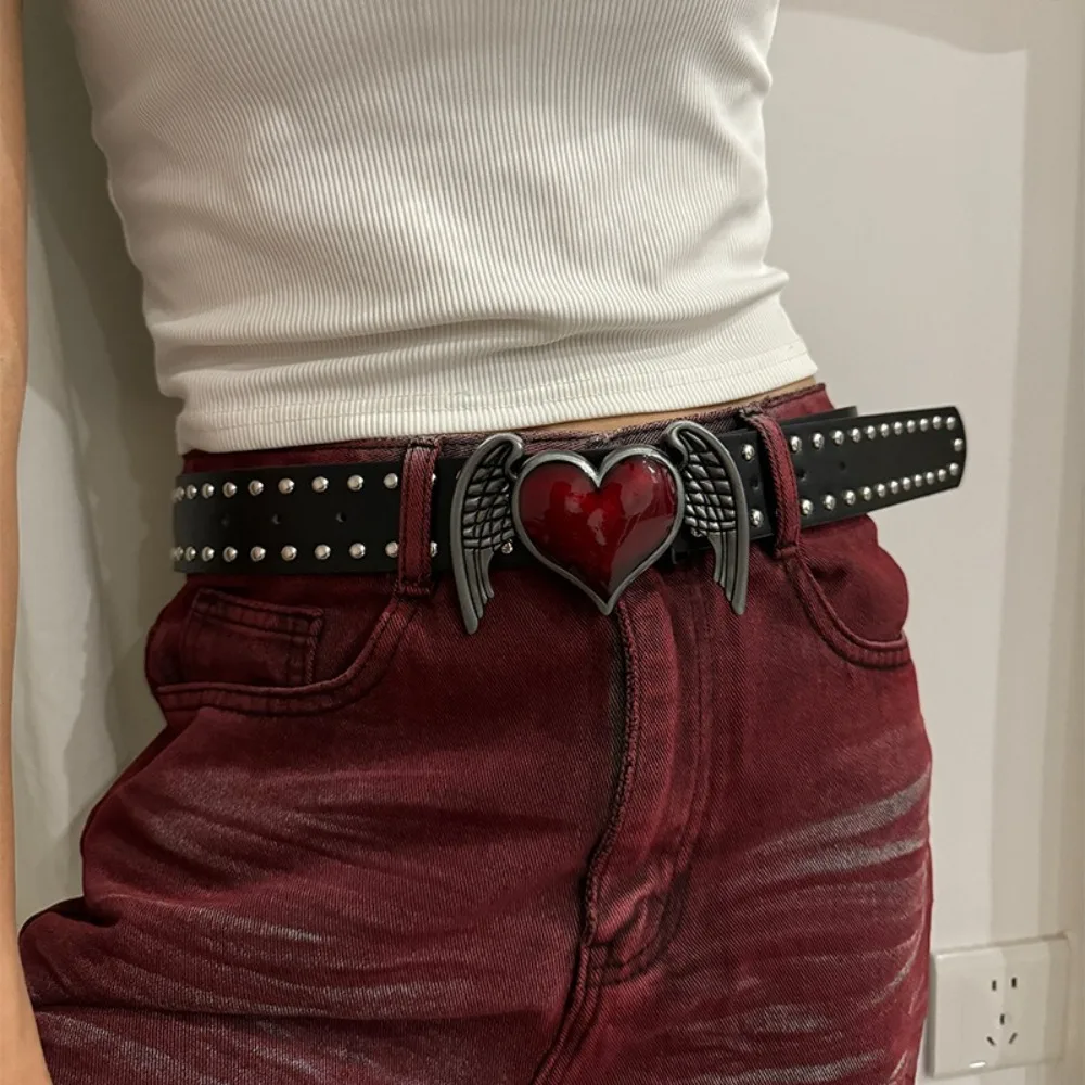 Ceinture Cuir PU Double Œillet Noir – Réglable, Style Punk/Gothique/Vintage – Pour Jeans, Robes, Enfant/Femme