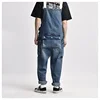 2023 Men Clothing Chic  Denim Overalls Men's Work Cargo Pants Old School Easy Worker Multi-Pocket Bib Jumpsuit Denim Pants 4