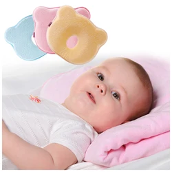 Oreiller de mise en forme ergonomique pour nouveau né, respirant, en mousse à mémoire de forme pour éviter la tête plate 