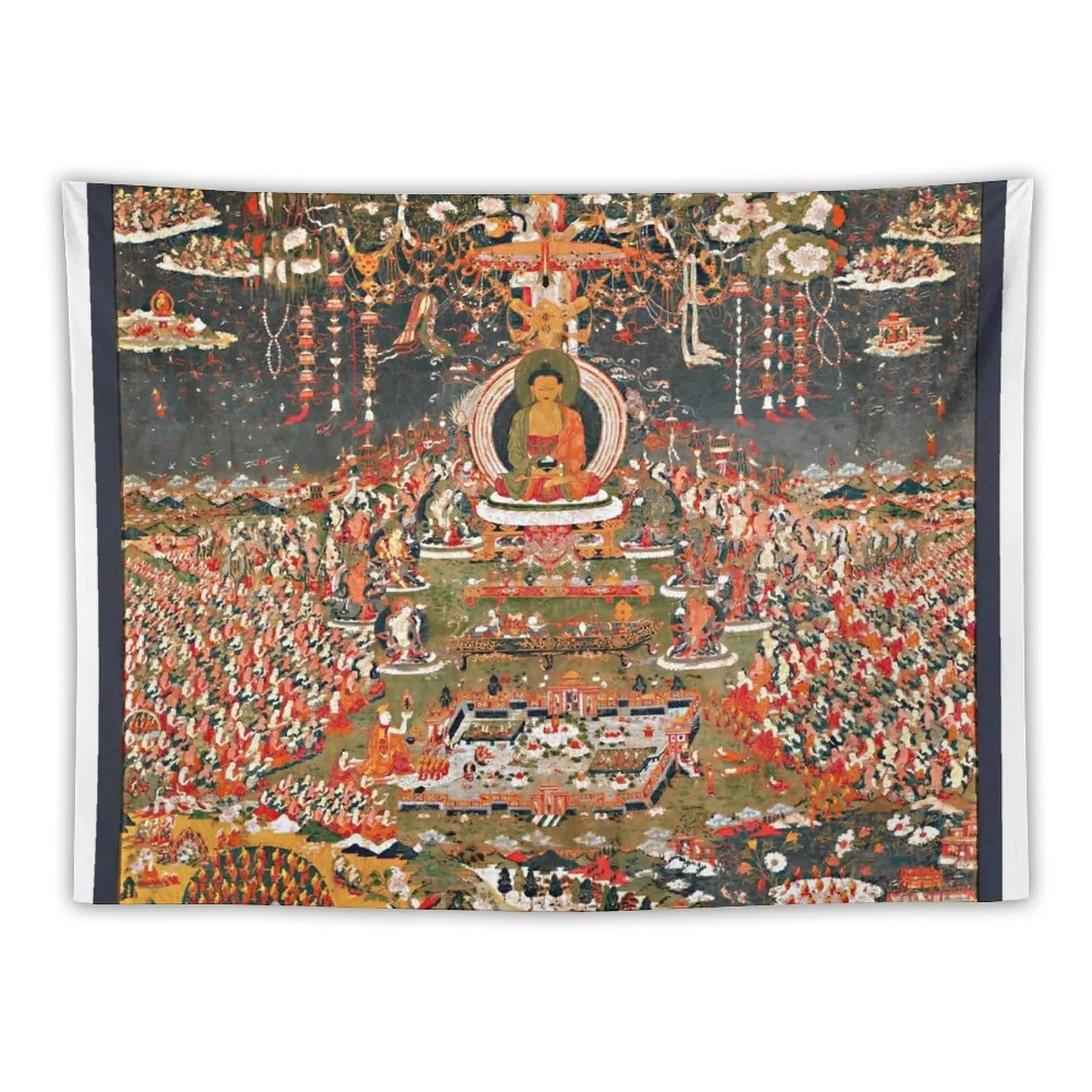 

New Mandala 77 Amitabha Buddha Pure Land Sukhavati Tapestry Things To The Room Wall Coverings Wall Tapestry