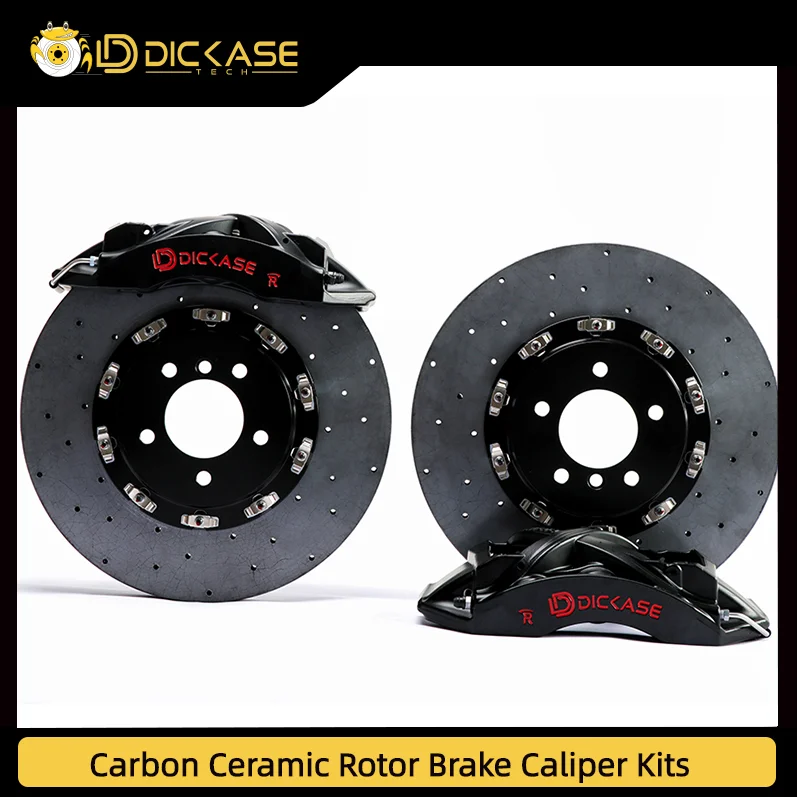 

Dicase Carbon Ceramic Disc Rotor Black Front Big Brake Caliper Kits with Floating Screw for bmw f10 535x