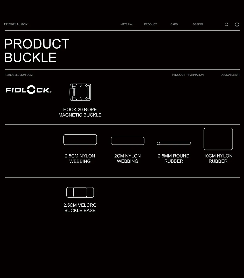Reindee Lusion 24ss FP05 Detachable mobile phone bag cd material fidlock hook buckle techwear accessories edc carrier