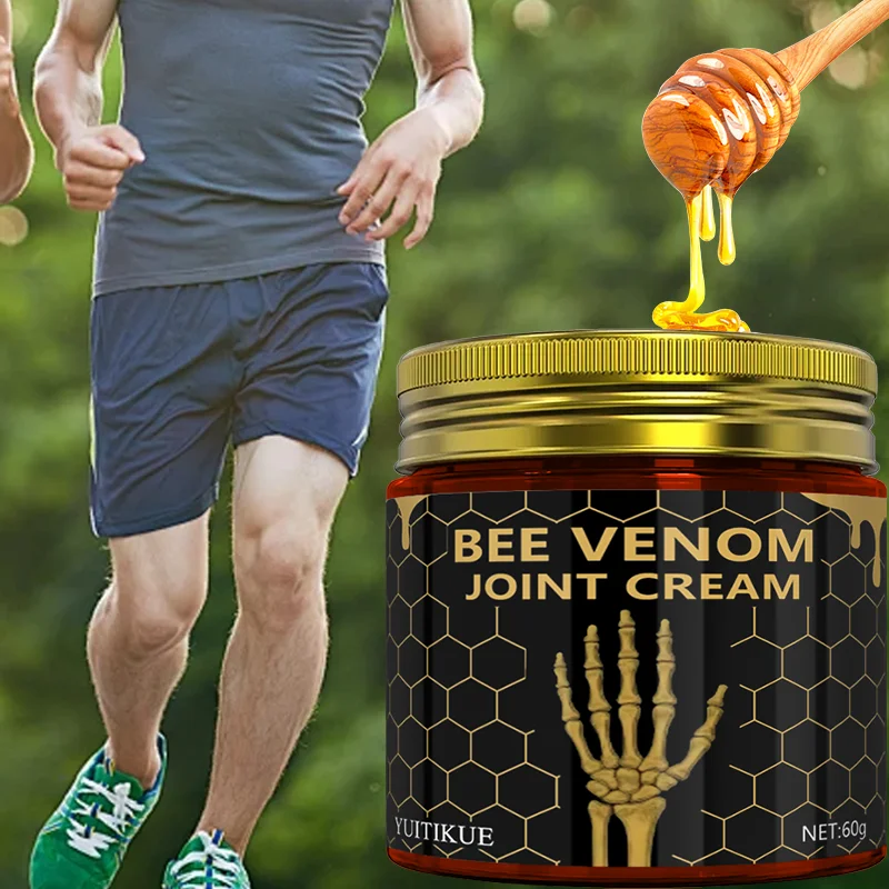 Bee Venom Joint Cream - Hypoallergenic and soothing moisturizing lotion with a light fragrance, suitable for all skin types.