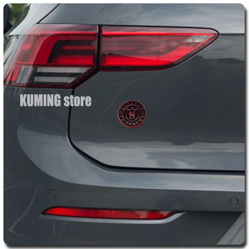 독일 볼프스부르크 엠블럼 데칼 차체 배지, VW 골프 R 3 4 5 6 7 8 MK3 MK4 파사트 티구안 투아렉 3D 금속 스티커