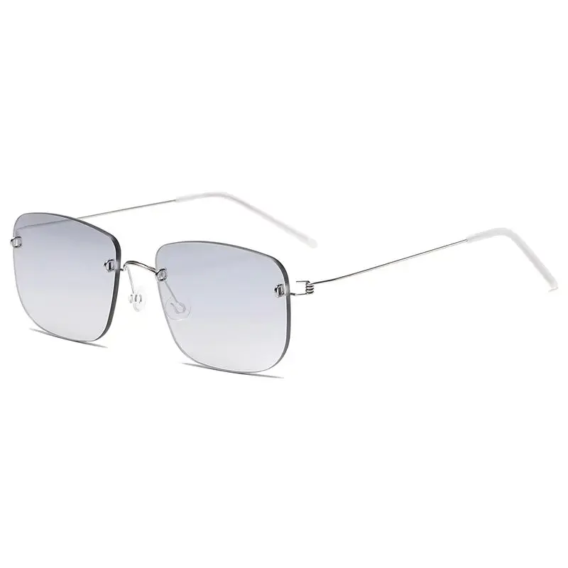 Aimee Women's Rimless Square Screwless Titanium Sunglasses 742366 Image 8
