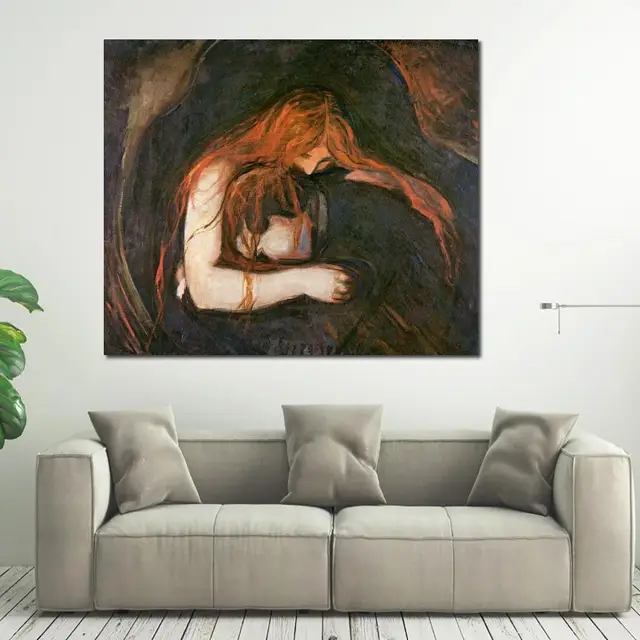 現代絵画用キッチン吸血鬼エドヴァルド·ムンク高品質ハンド塗装