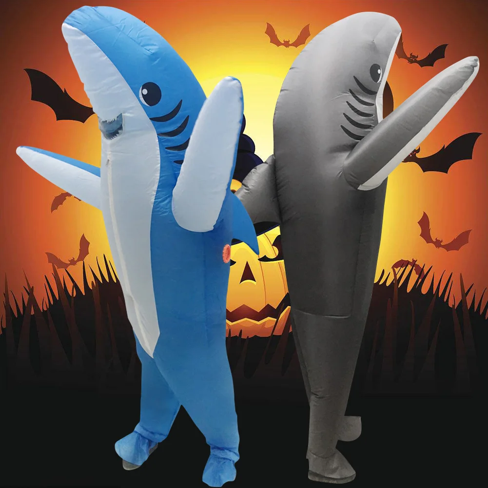 Opblaasbare Haai Kostuum Halloween Cosplay Carnaval Party Kerst