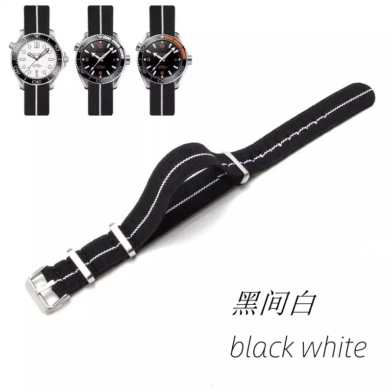Elastic Nylon Waterproof Outdoor Sport Watchband Strap