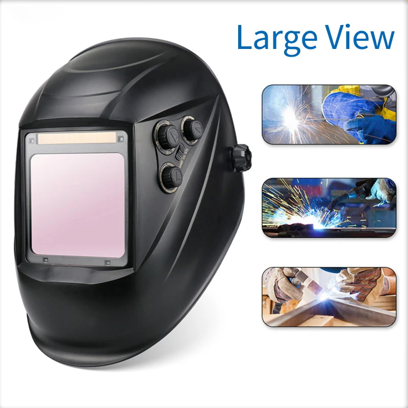 Professional Protective Welding Helmet Automatically Darkening Soldering  Mask True Color Welder Cap 4 Arc Sensor