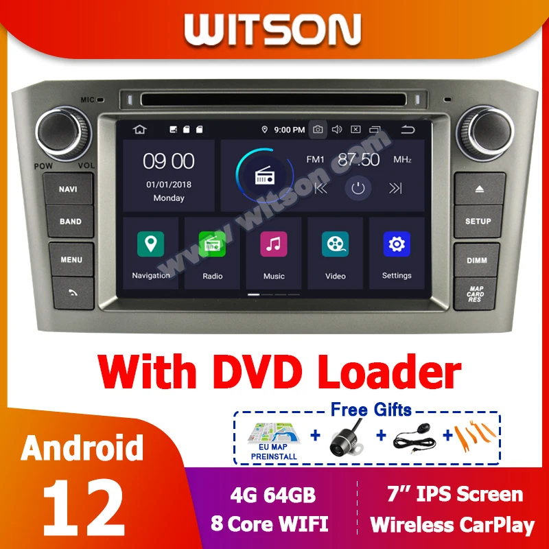 

WITSON Autoradio Android PX5 CAR DVD Loader Multimedia Player For Toyota Avensis T250 2 II 2002-2008 7'' Screen Radio WIFI GPS