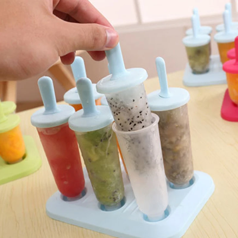 Round Popsicle Ice Cream Mold Easy To Demold and Reusable Summer DIY Ice Drink At Home-1 set ice cream molds