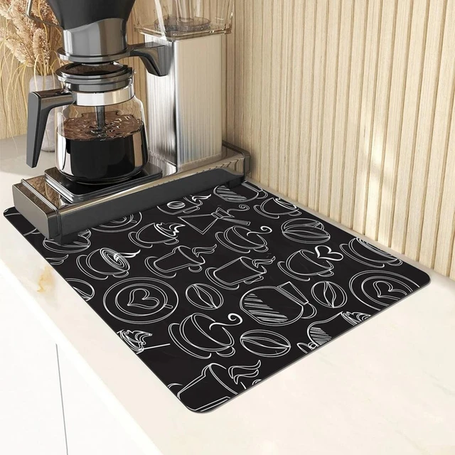 Alfombrilla de secado para encimeras de baño, alfombrilla absorbente para  cafetera, almohadilla antideslizante para secado de