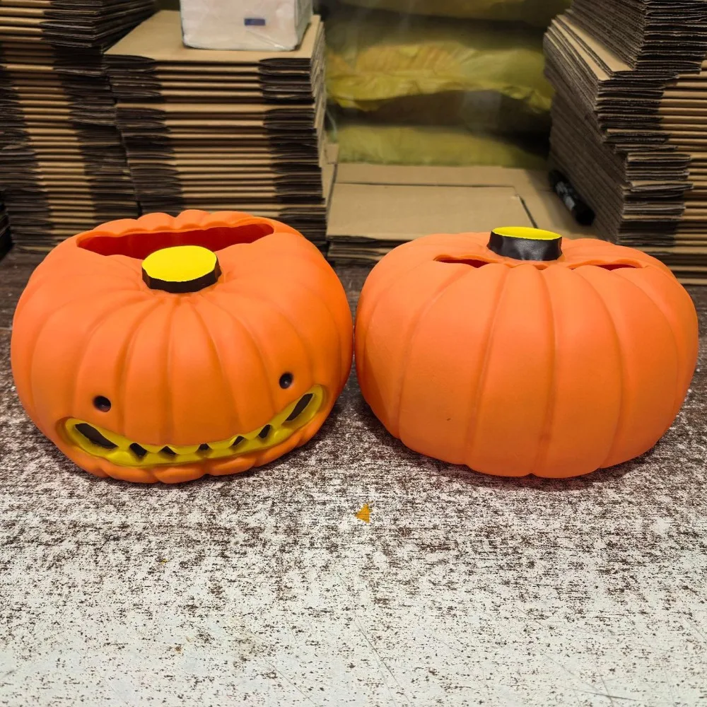 Halloween Pumpkinn Tissue Box Model Toy Decorative Pumpkin Paper Storage Box Cartoon Collectible Pumpkin Ornament Decoration