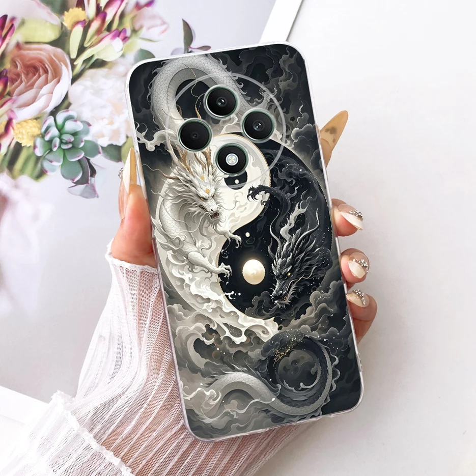 Cool Dragon Tiger Painted Soft Silicone Phone Case - Artistic Design Cover