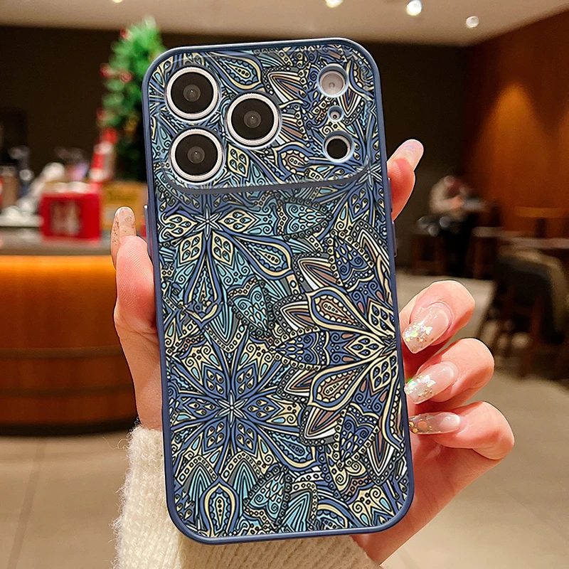 Vibrant Mandala Floral Magnetic Phone Case - Hybrid Matte Cover