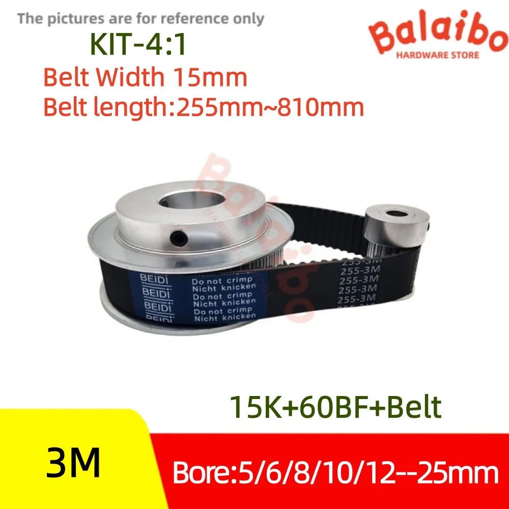 zxxin-synchrone riem HTD3M synchrone riem, breedte 5/6/9/15/30mm
