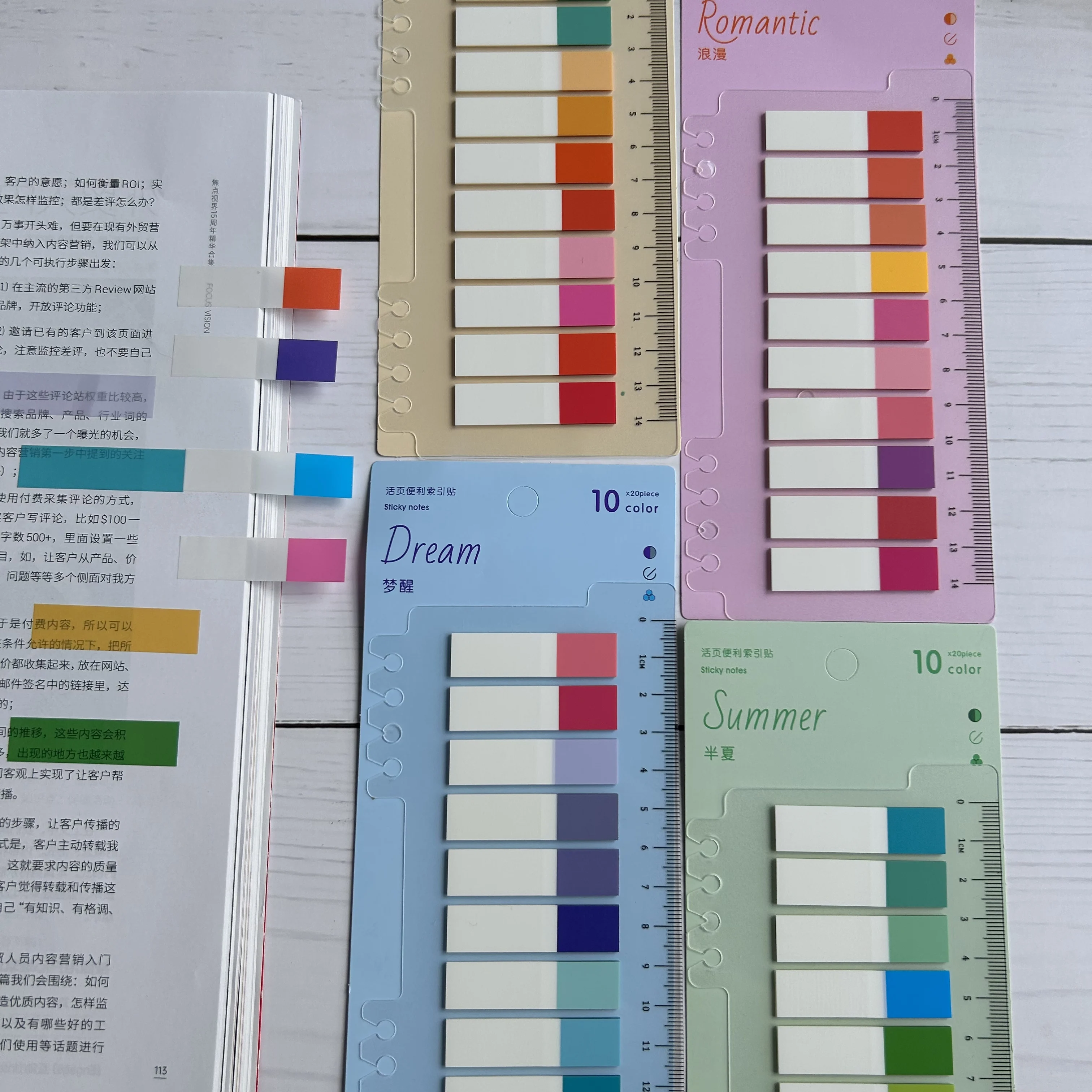 200/800/1600PCS Indexfarbe kleine selbstklebende Etikettenaufkleber im Ins-Stil für Studenten, Namensaufkleber, Büromöbel, Notizaufkleber – Detail 4