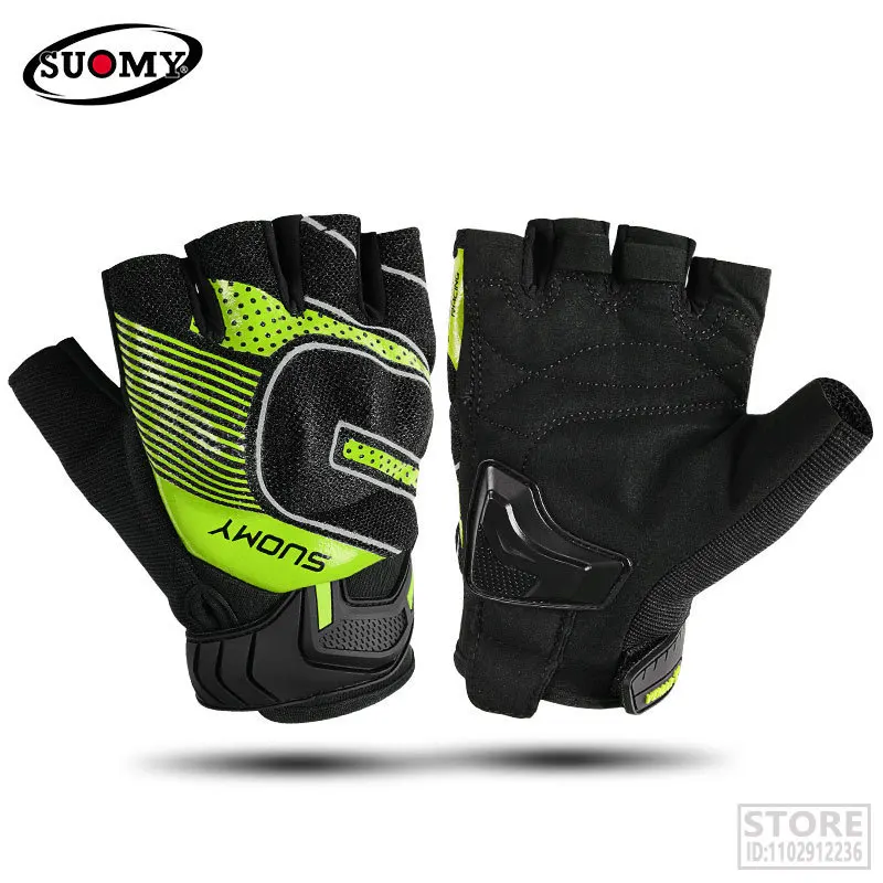 

Motorcycle Gloves Summer Breathable Non-Slip Fingerless Glove Sunshade Touchscreen Biker Men Bike Riding Equipment