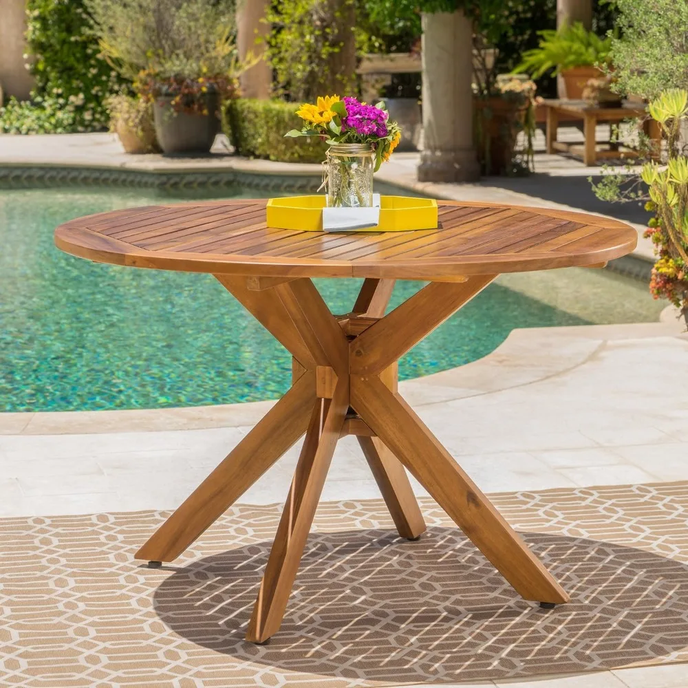 

Camping Table Stamford Outdoor Acacia Wood Round Dining Table Teak Finish Outdoor Garden Furniture Folding Living Room Chairs